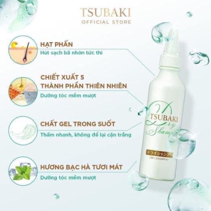 Dầu Gội Khô Tsubaki Làm Sạch Tóc Dạng Gel 🧖🏻‍♀️