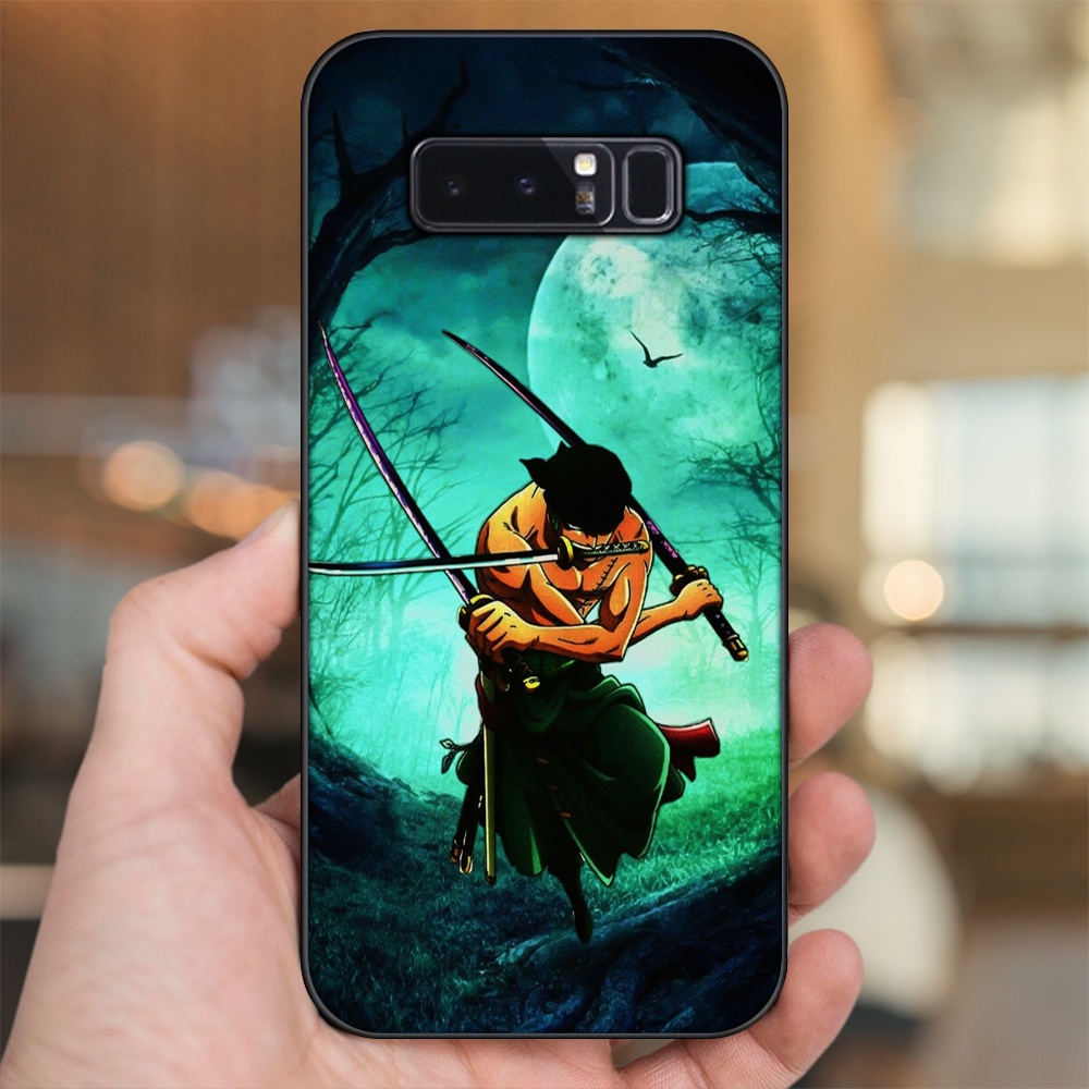 Ốp lưng Samsung Note 8 viền đen in hình Zoro One Piece