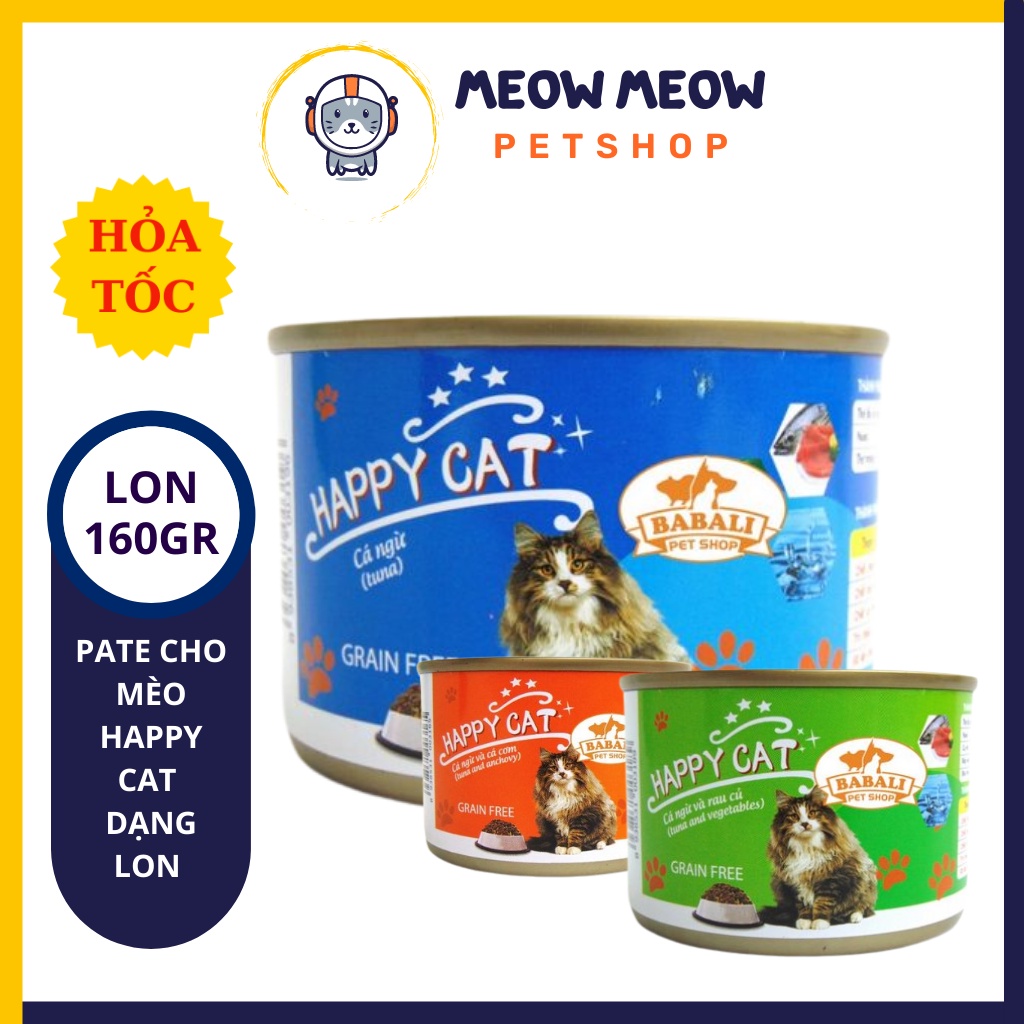 Pate cho mèo Happy Cat | Lon 160Gr | Thức ăn dinh dưỡng cho mèo.