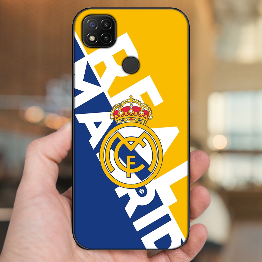 Ốp lưng Xiaomi Redmi 9C viền đen in hình Real Madrid