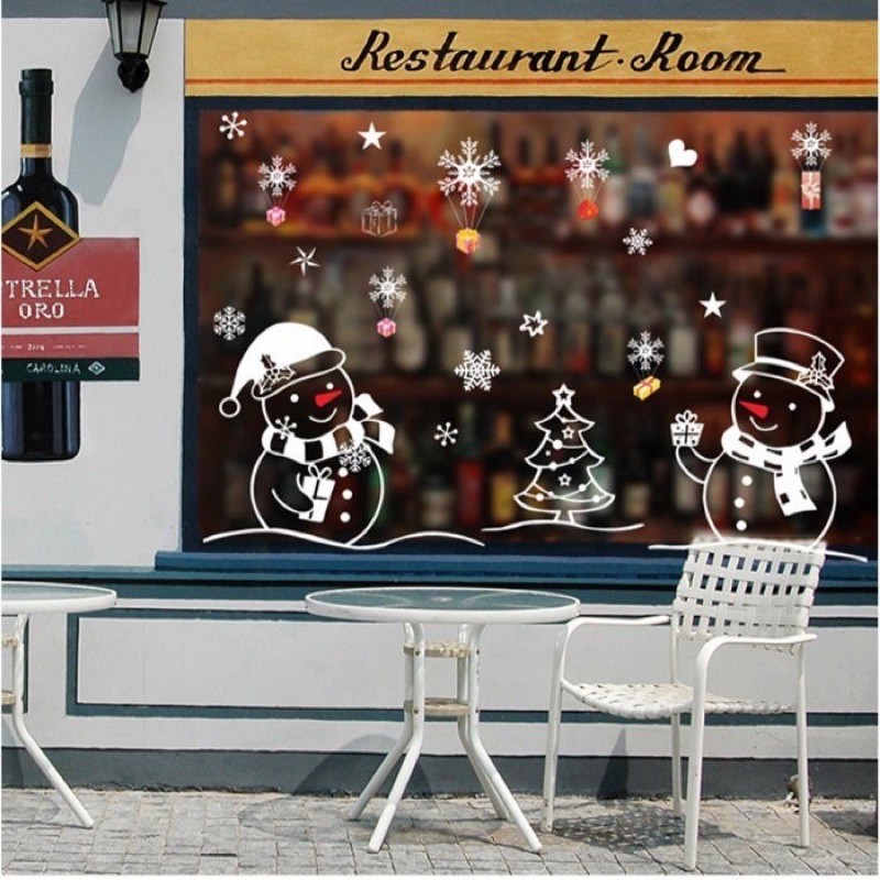 Decal trang trí tường Noel - Mẫu giáng sinh đáng yêu ( Khách tự chọn )