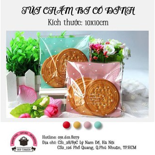 COMBO 50 TÚI ĐỰNG BÁNH COOKIE CHẤM BI