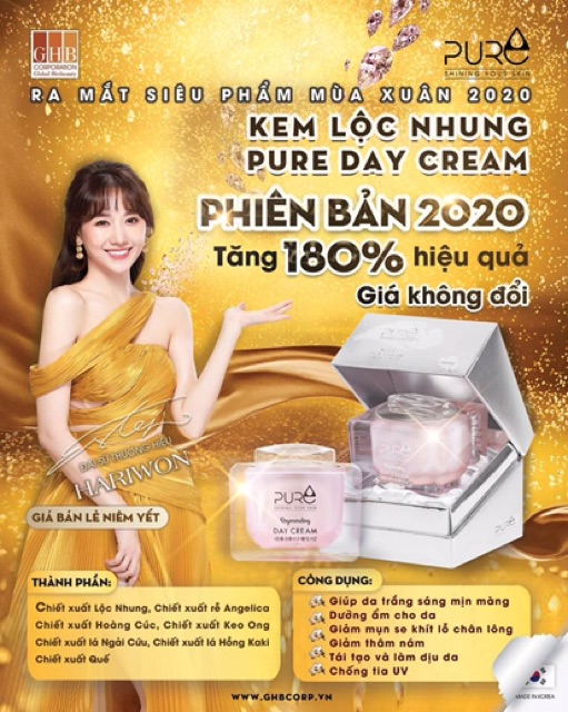 Mua Kem Pure Day Cream giá 1800k giảm còn 1.222k