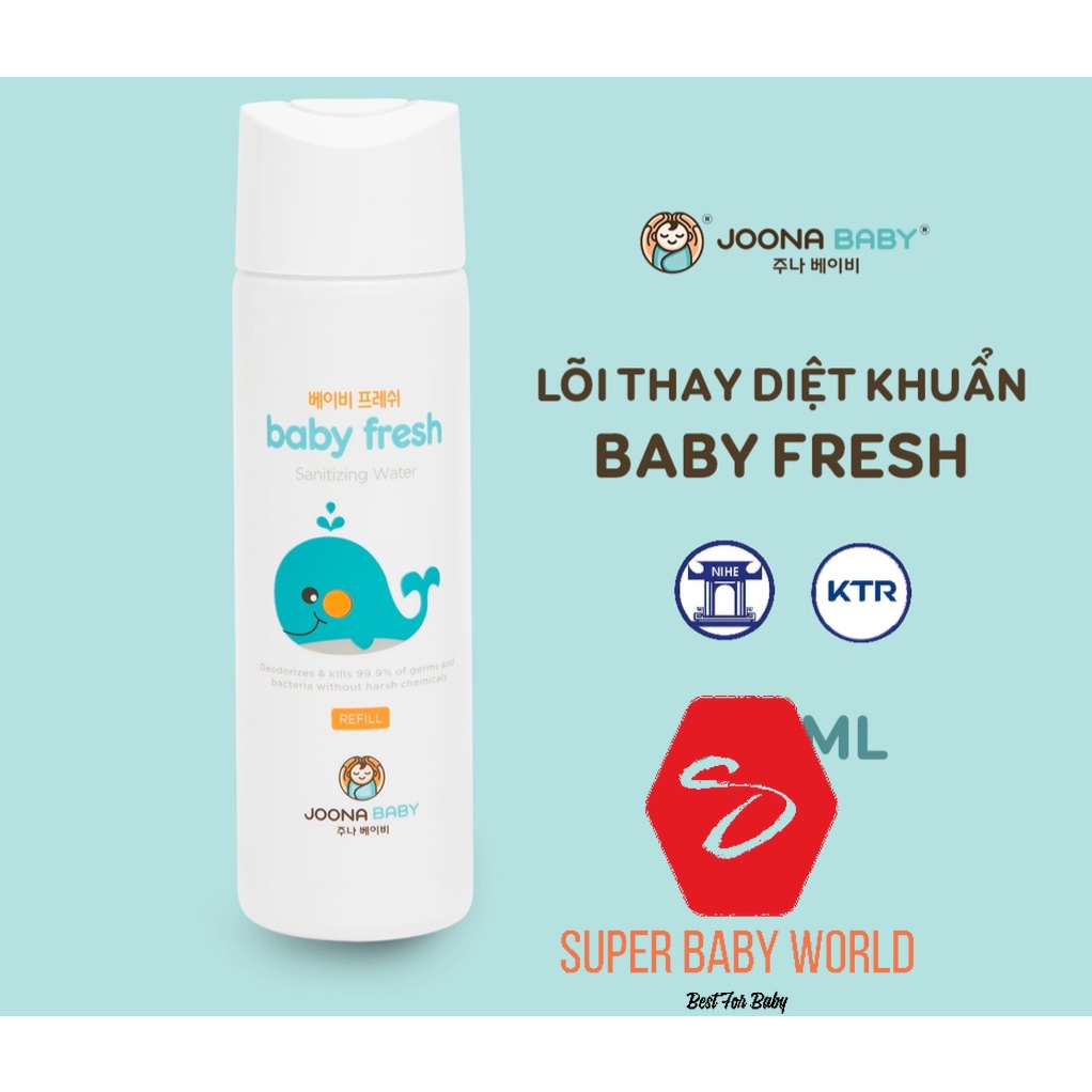 Lõi thay thế cho xịt diệt khuẩn, khử mùi đồ chơi, bình sữa Baby Fresh 300ml - JOONA BABY