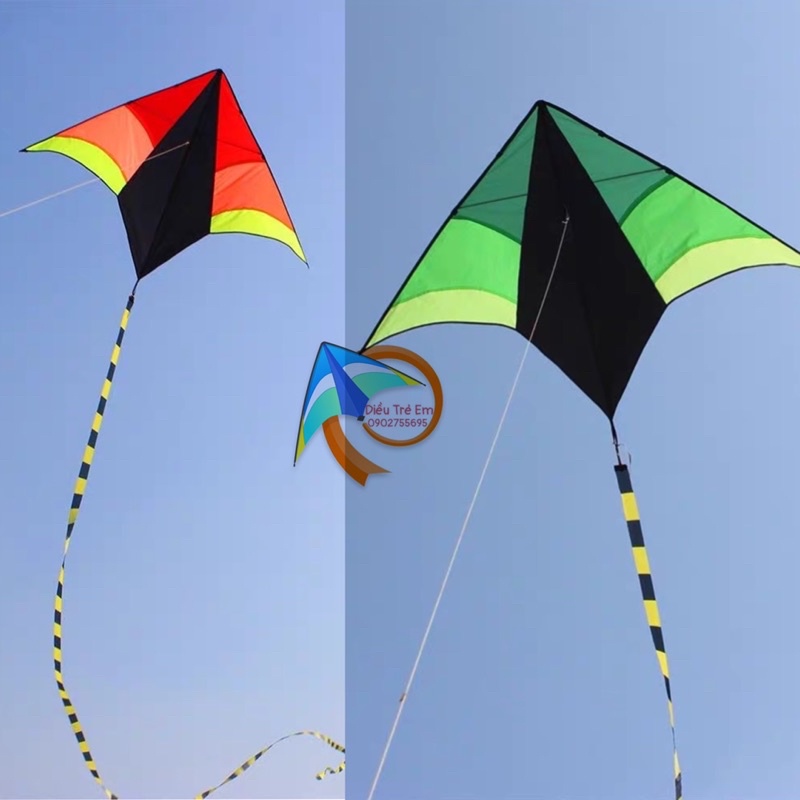 Diều Delta đuôi 1000cm - TẶNG TAY CẦM THẢ DIỀU LỚN 150 MÉT DÂY + túi vải đựng diều độc lạ, diều 3d