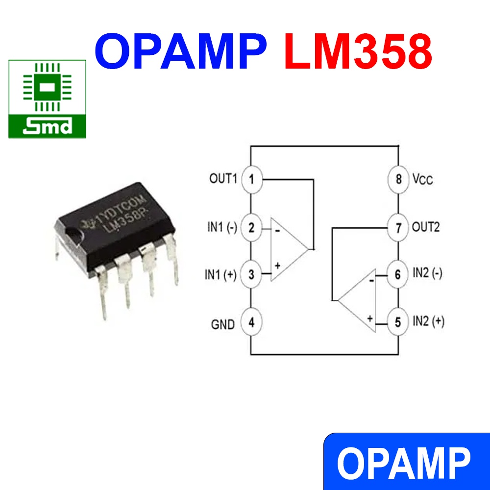 LM358 OPAMP IC Khuếch Đại Thuật Toán LM358 DIP8 SOP8 UA741 TL082 TL072 NE5532 MV358 LMV358 các loại linh kiện điện tử