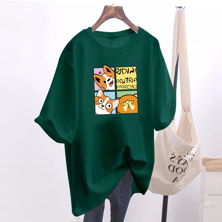 ÁO THUN FORM RỘNG NAM NỮ IN PÉT ICON CÚN CỰC ĐẸP