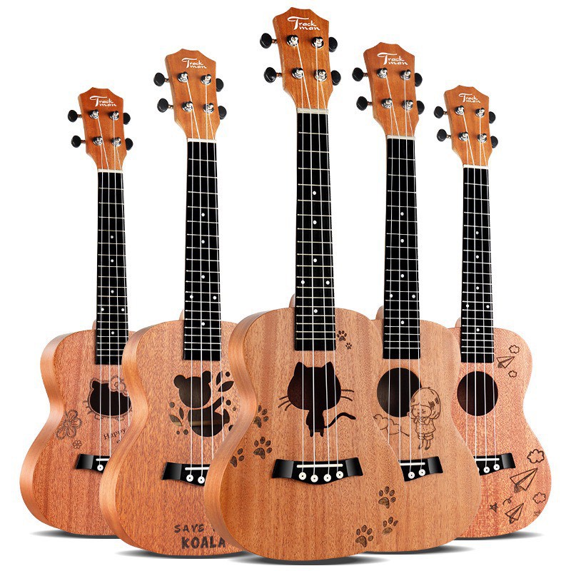 Đàn Ukulele Concert Gỗ Kèm Bao Đàn Và Đầy Đủ Phụ Kiện Size 23inch - 58cm HB88