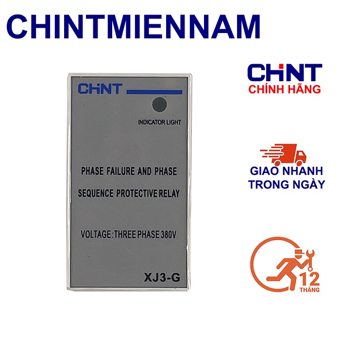 Relay bảo vệ mất pha, cân bằng pha, thứ tự pha XJ3-G 3 Pha 380VAC Hãng Chint