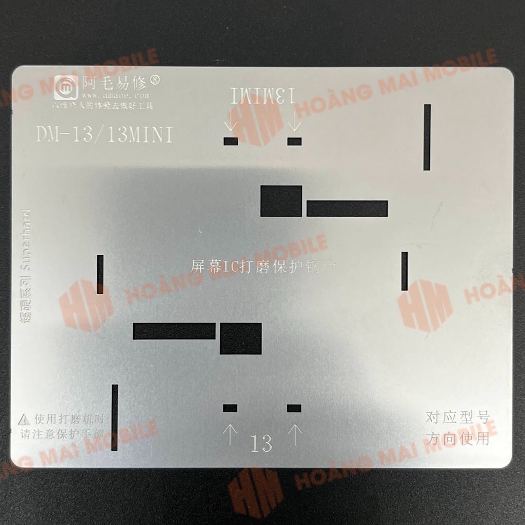 Vỉ che mài IC cảm ứng iP11 - 13 Pro Max hãng Amaoe