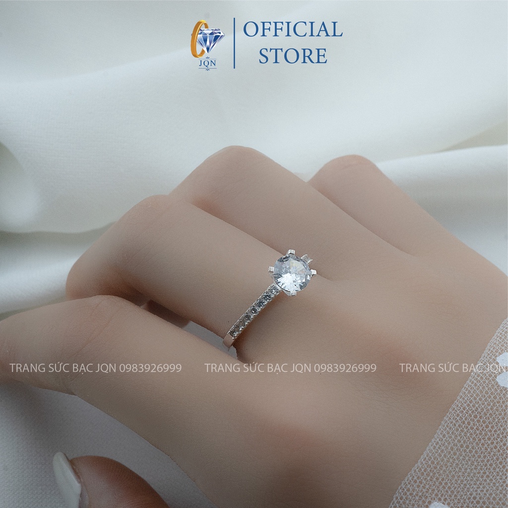 Nhẫn Bạc Nữ Đính Đá JQN Mẫu Mới Thời Trang N62