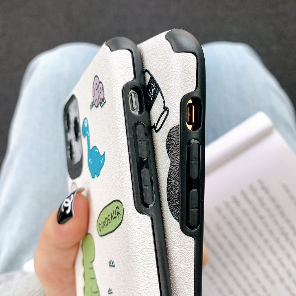 [ IPHONE ] Ốp Lưng Da IMD Dinosaur And Milk - R037 | BigBuy360 - bigbuy360.vn