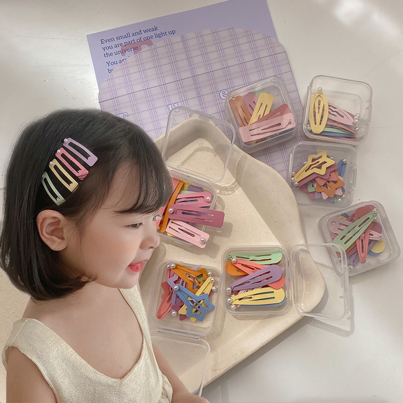 Set 5 chiếc kẹp tóc hình nhỏ xinh mà trơn cho bé đáng yêu