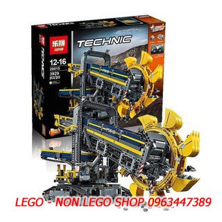 Lego Technic - Lepin 20015 , Leji 40028 ( Xếp hình Máy Xúc Đất Động Cơ Pin 3929 khối )