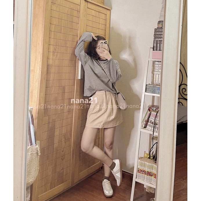 Pull dài tay kẻ dáng rộng mác hãng maizi.studio ẢNH THẬT BY NANA21
