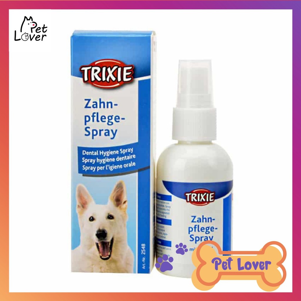 [FREESHIP] Xịt Thơm Miệng Loại Bỏ Hôi Miệng Bảo Vệ Nướu Răng Dental Care Trixie 50ml _Petlover