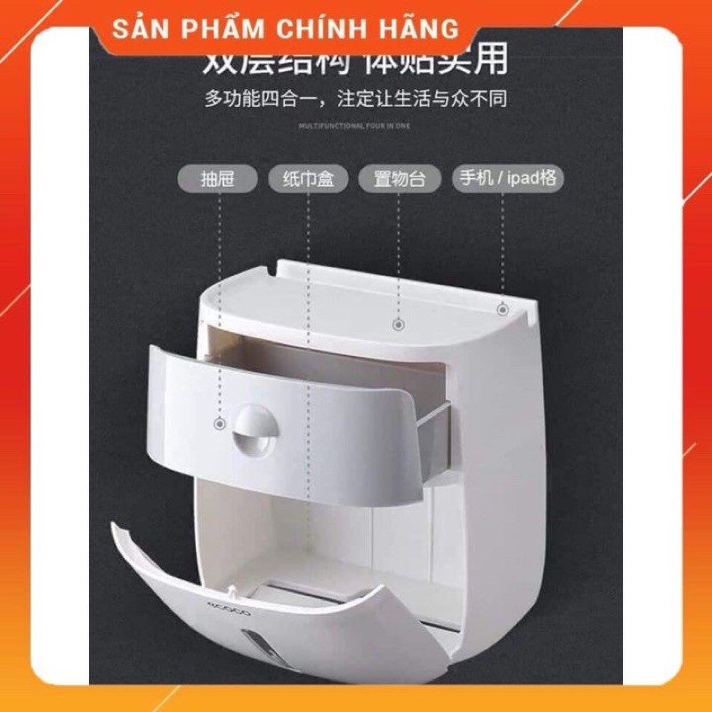 Hộp đựng Giấy Vệ Sinh ECOCO Cao cấp 2 tầng - Đa năng, Sang trọng, Tiện dụng