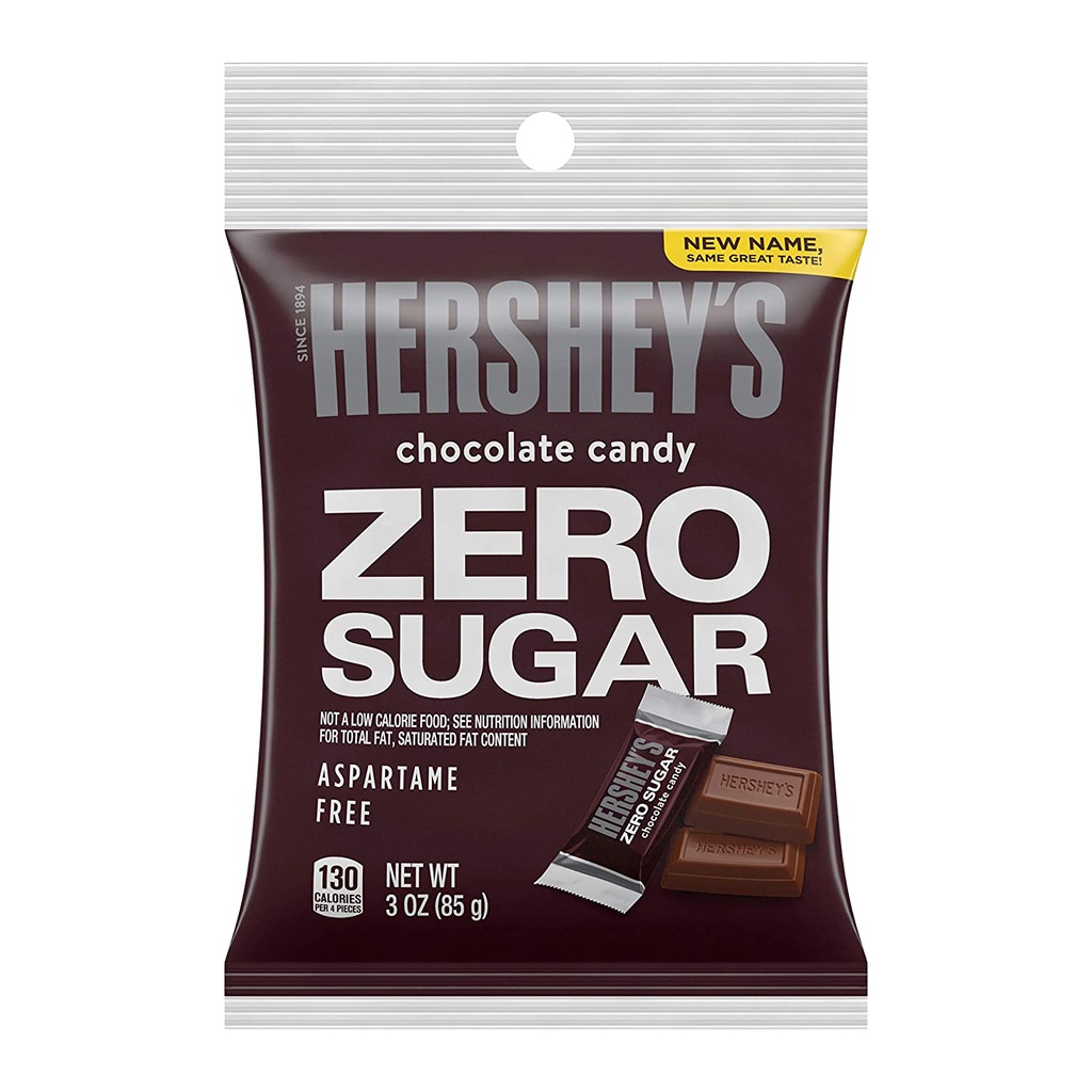 Kẹo Socola HERSHEY'S không đường zero Sugar 85gr bill Mỹ