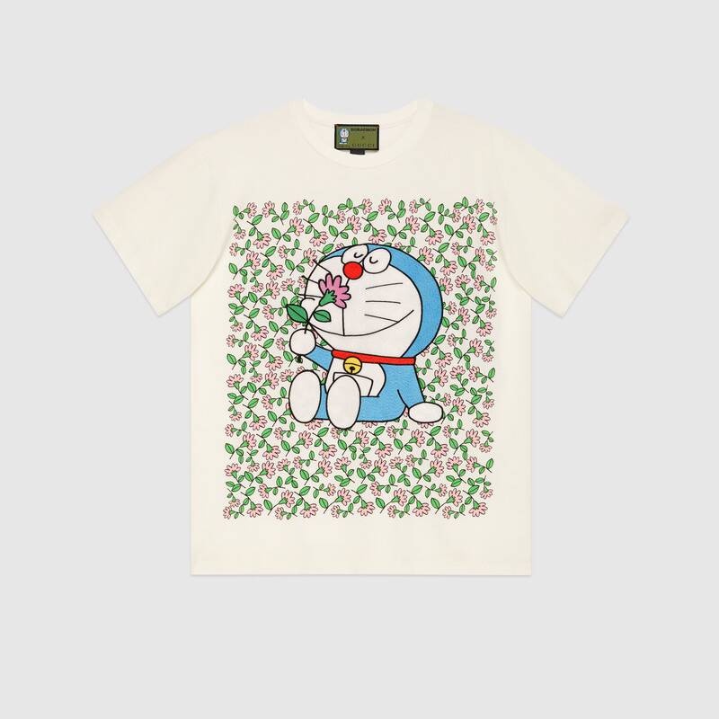 Áo thun tay ngắn dáng rộng in hình Doraemon Doraemon thời trang unisex Guc 21