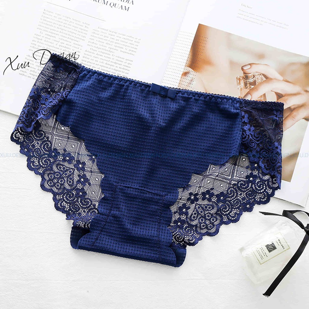 Quần lót ren họa tiết hoa thoáng khí cực mềm mại, sexy Xuu Design QC04