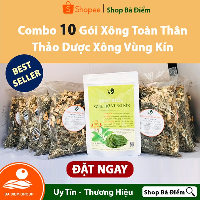 10 Gói Thảo Dược Xông Hơi Toàn Thân &amp; 1 Gói Thảo Dược Xông Vùng Kín | Xông Hơi Giải Độc Tố, Phục Hồi Sức Khỏe