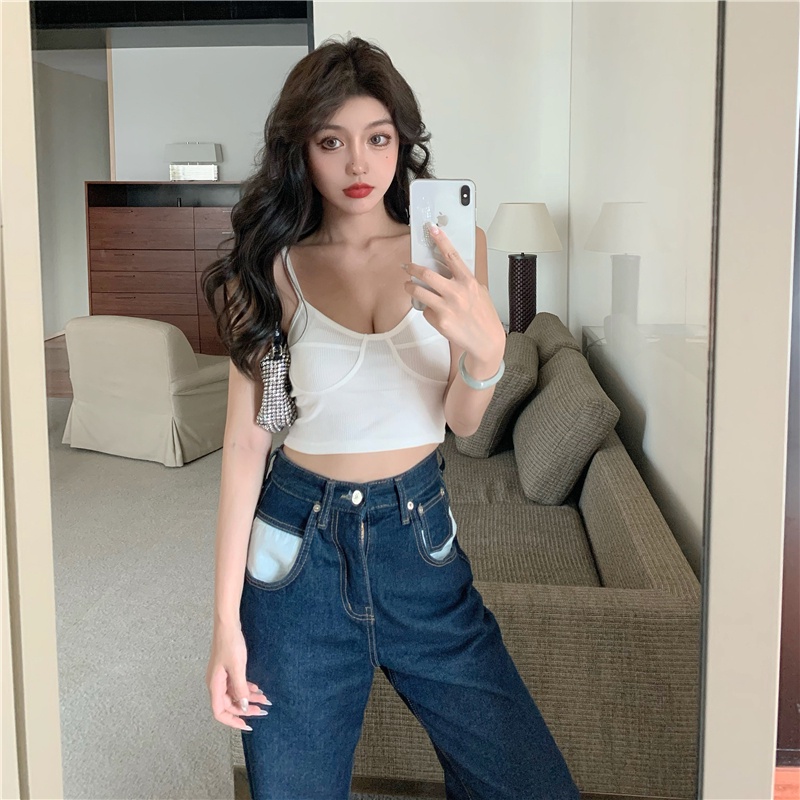 Áo Hai Dây Cổ Chữ V Thời Trang Sành Điệu Cho Nữ