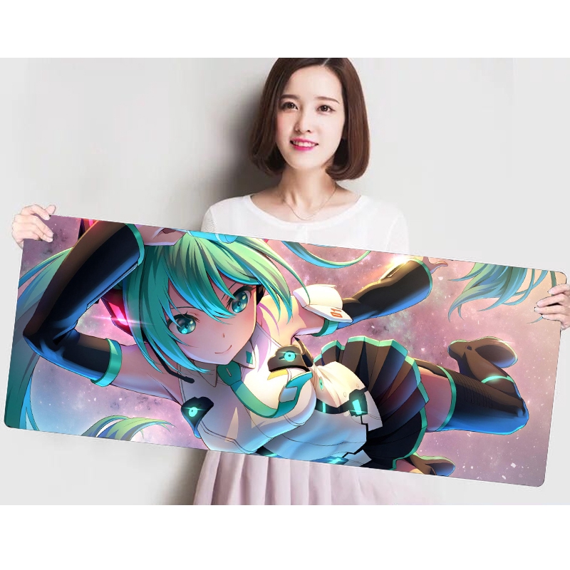 Tấm Lót Chuột Chơi Game Cỡ Lớn 40x90 In Hình Hatsune Miku