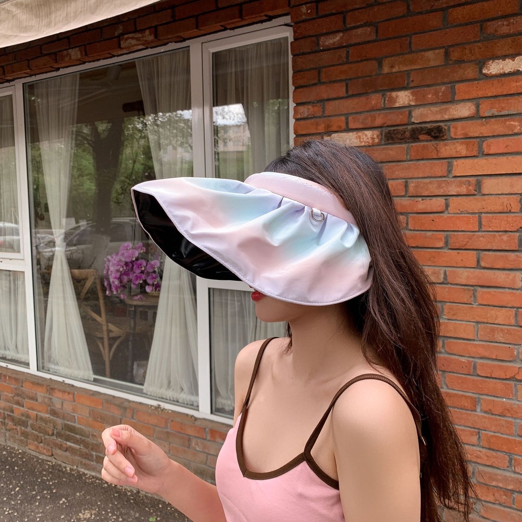 Nón Hở Đầu Vành Rộng Chống Nắng Chống Tia UV Màu Chuyển L2146