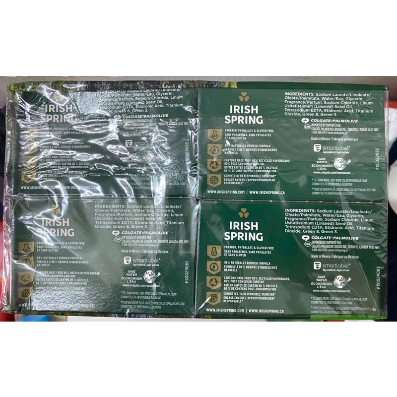 XÀ PHÒNG CỤC IRISH SPRING BAR SOAP ALOE/ MOISTURE BLAST/ DEEP ACTION SCRUB/ ORIGINAL CLEAN 4OZ