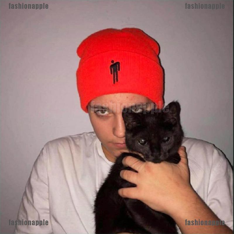 Mũ Beanie Dệt Kim Thêu Hình Billie Eilish Cá Tính