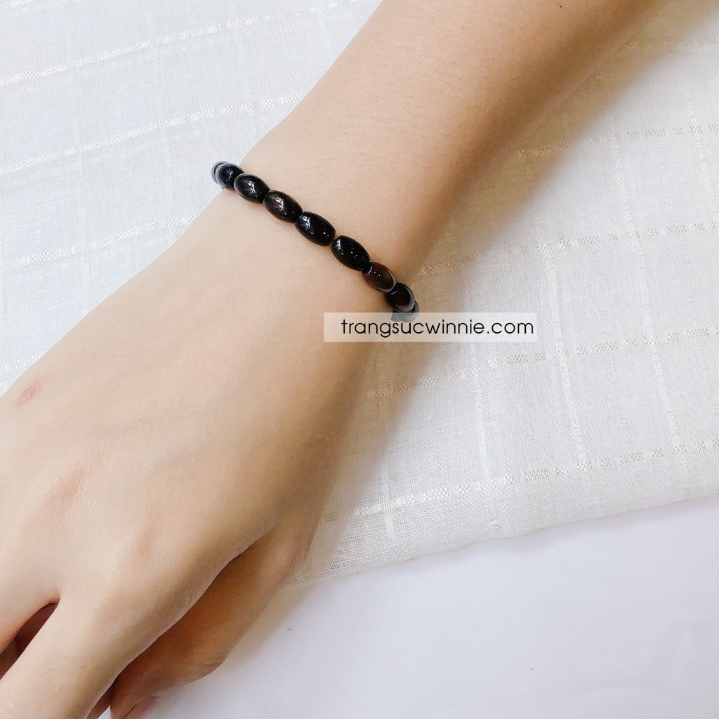 Vòng tay mã não hạt gạo