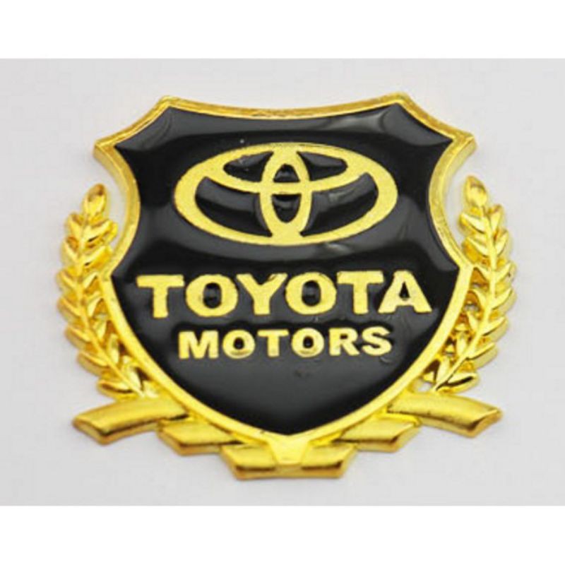 Logo bông lúa chất liệu hợp kim đồng hãng xe TOYOTA, giá bán là 1 cái