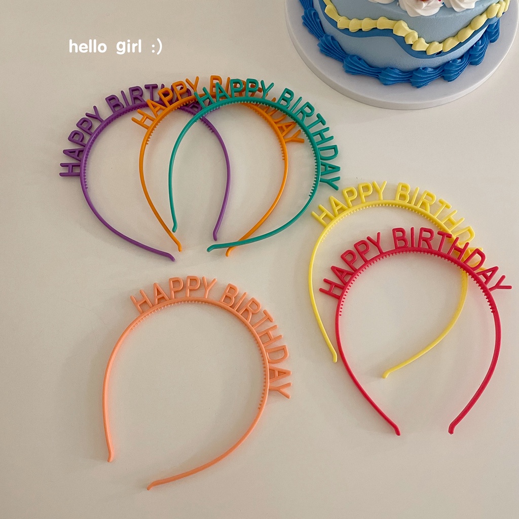 Phụ Kiện Băng Đô Cài Tóc Dự Tiệc Sinh Nhật Dễ Thương Cho Nữ