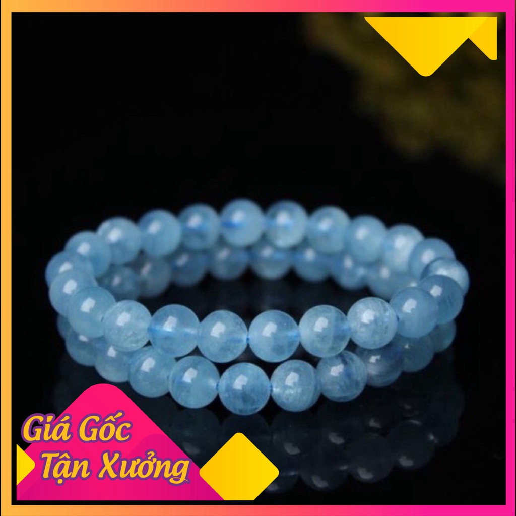 vòng tay aquamarine trong đẹp 8-9-10 li Siêu Thị Phong Thủy 9999
