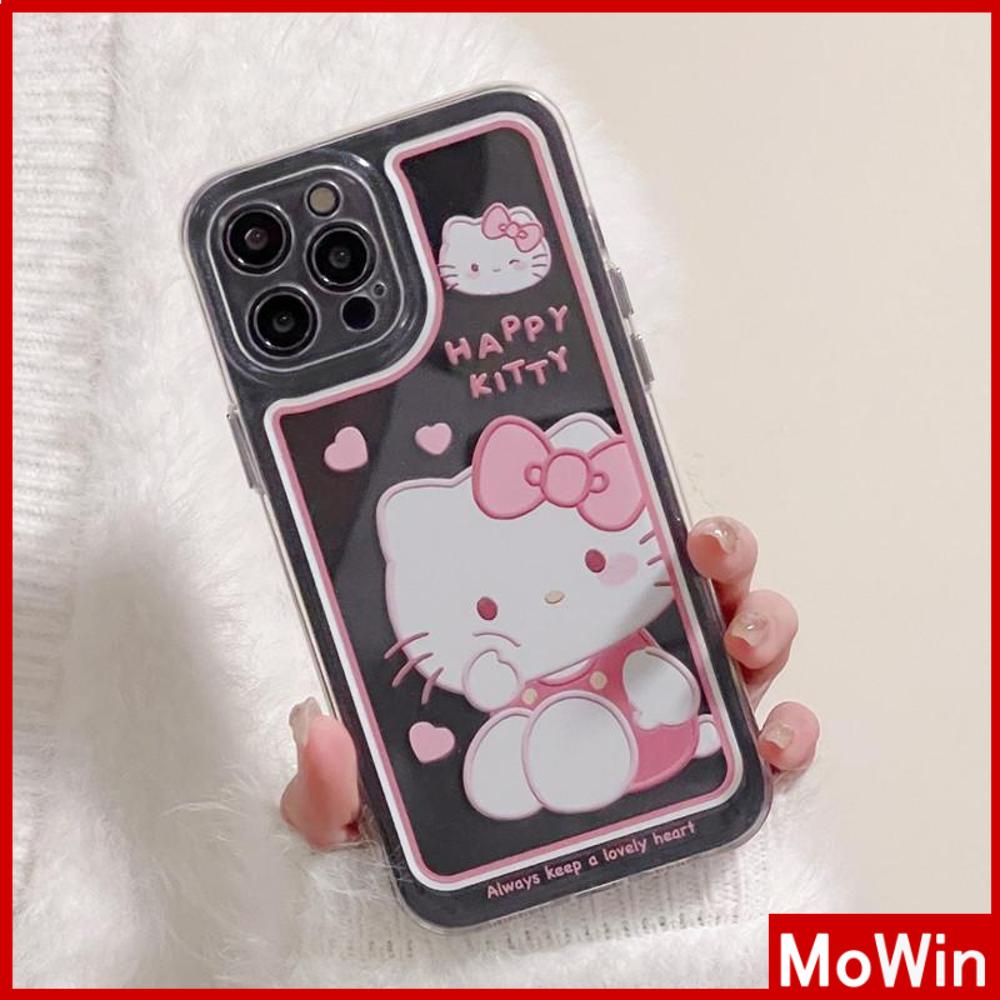 Ốp điện thoại TPU trong suốt chống sốc bảo vệ camera hình mèo Kitty thích hợp cho iPhone 13 Pro Max 12 Pro Max 11 7+