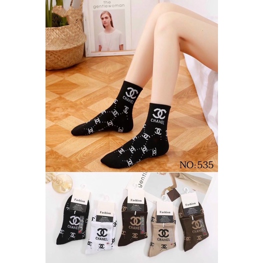 COMBO 5 ĐÔI TẤT NỮ CỔ CAO SANG CHẢNH 535