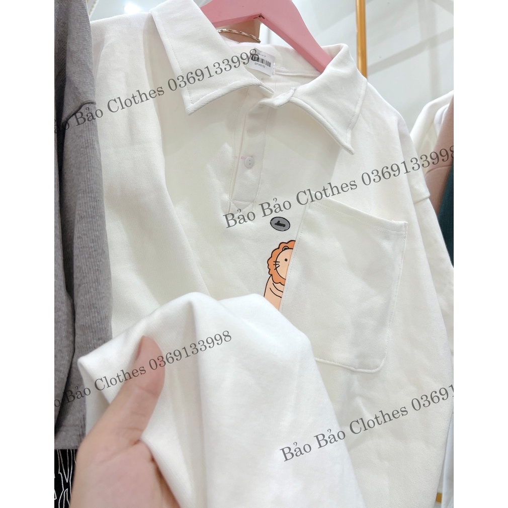 Áo Thun Nam Nữ Polo Cổ Bẻ Hàn Quốc Sư Tử Dày Mịn Thoáng Mát Thiết Kế Thời Trang Kiểu Dáng Năng Động Trẻ Trung