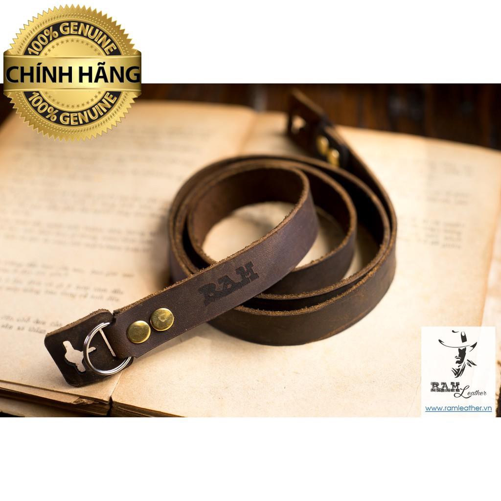 DÂY MÁY ẢNH DA BÒ SÁP ĐINH TÁN CỰC CHẤT VINTAGE - RAM A22 SN - CHÍNH HÃNG RAM LEATHER