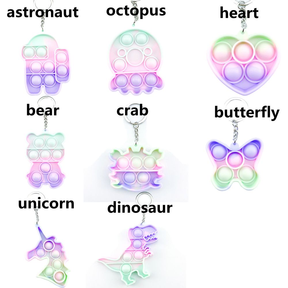 Móc Chìa Khóa Bằng Silicon Hình Cây Kem Vui Nhộn Giúp Giảm Căng Thẳng