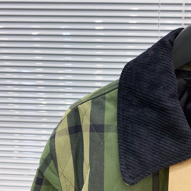 Áo khoác Burb3rry check diamond quilted flannel jacket ss21