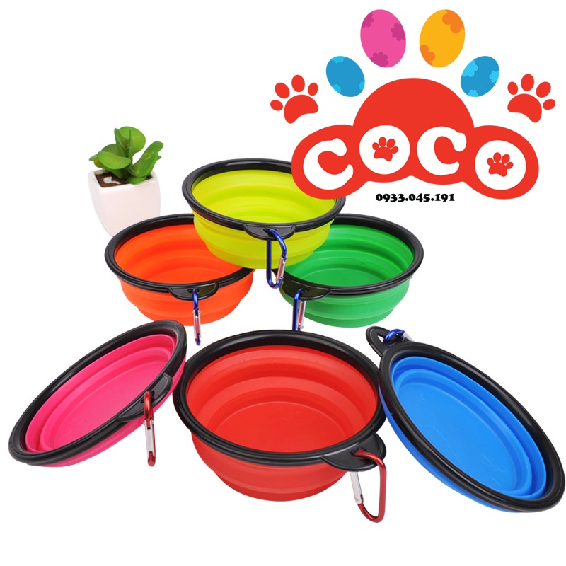 Bát Ăn Du Lịch Gấp Gọn Cho Chó Mèo