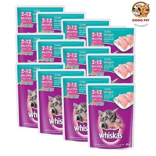 Pate Whiskas Cho Mèo Gói 80g - Thức Ăn, Súp Thưởng Cho Mèo Con Junior