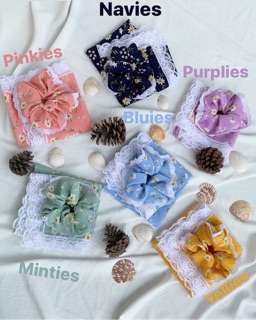 Scrunchie và bandana hoa cúc mùa hè