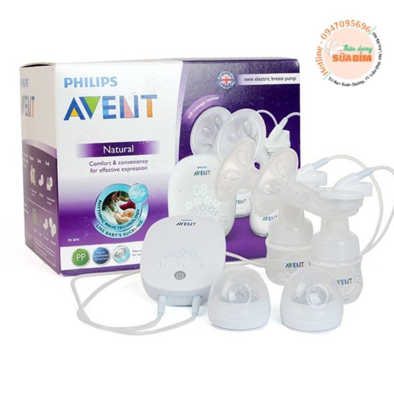 Máy hút sữa điện đôi Philip Avent hoa tuyết - Bảo hành chính hãng