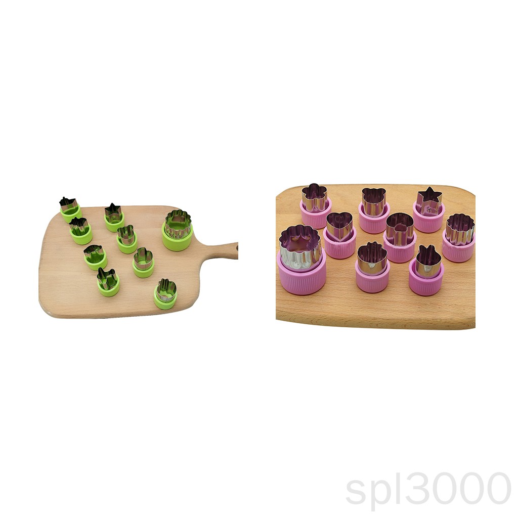 Set 9 Khuôn Cắt Tạo Hình Rau Củ Quả Tiện Dụng