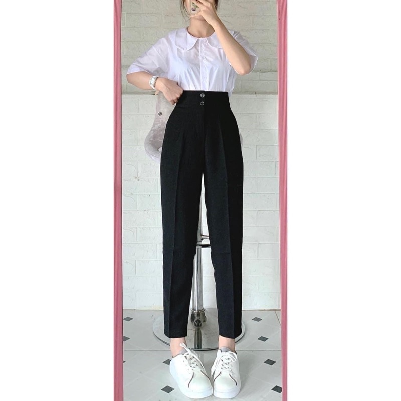 Quần tây hai cúc lưng cao MÃ 3