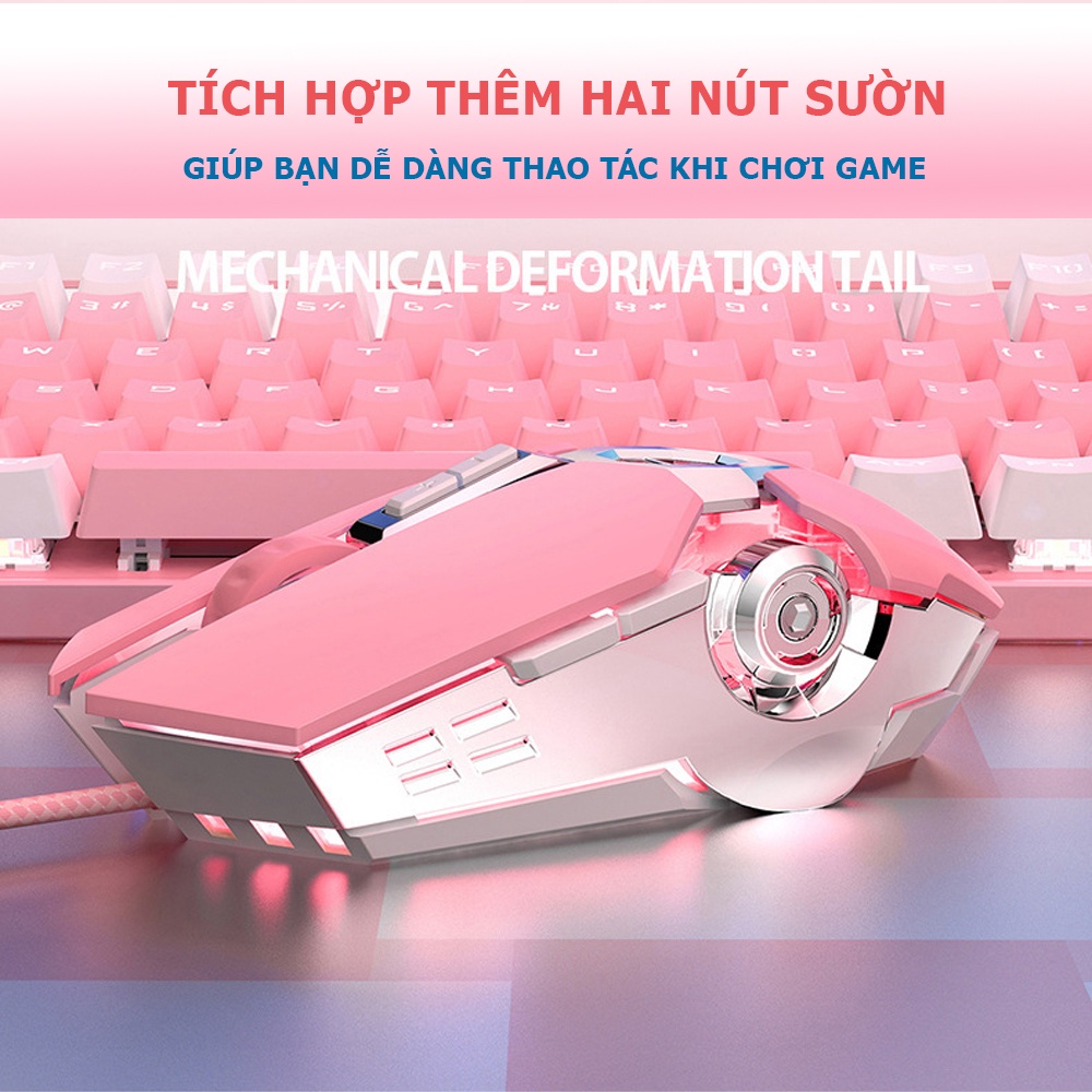 Chuột máy tính chơi game có dây G3OS hiệu ứng LED 7 màu cực đẹp