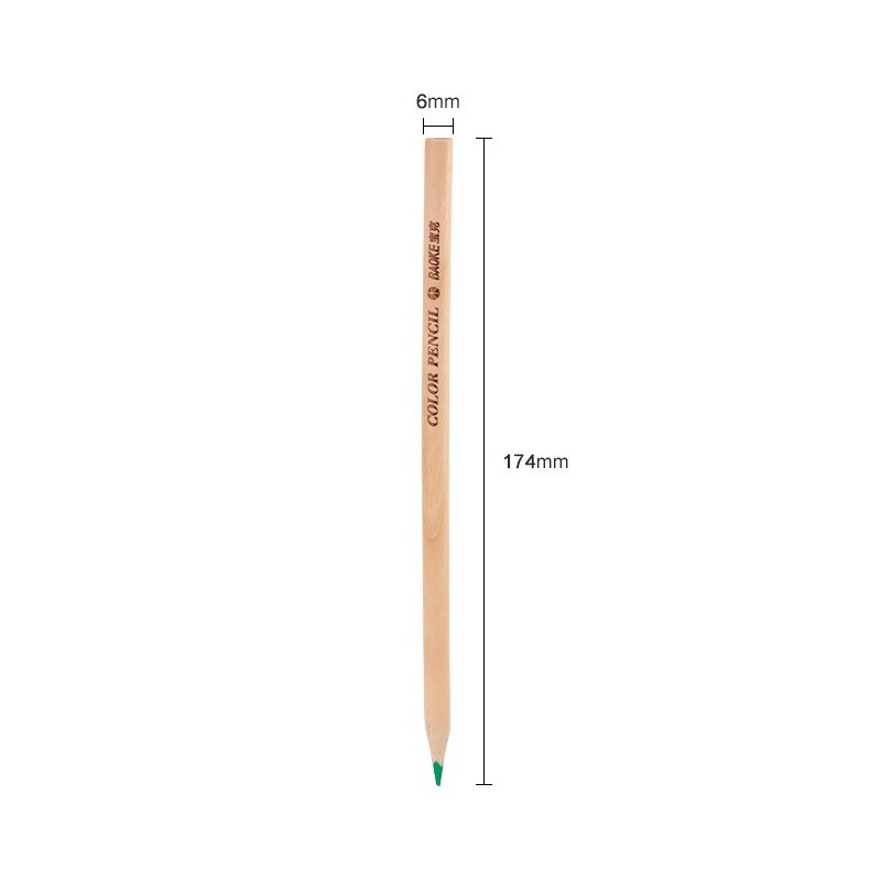 Bút chì màu gỗ cao cấp không sơn hình cô gái BAOKE - có kèm chuốt PO1612 - PO1624 - PO1636 - PO1648