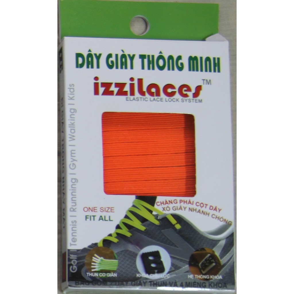 Dây giày thông minh izzilaces Cam