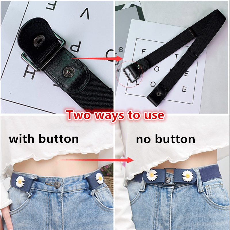 Thắt Lưng Quần Jean Co Giãn Không Đường May Dễ Điều Chỉnh Thoải Mái